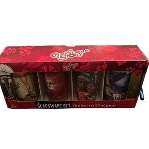 A Christmas story 4 piece 16oz glassware set.